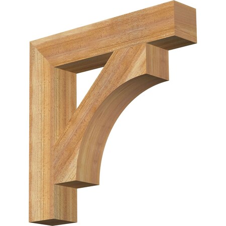Ekena Millwork Westlake Block Rough Sawn Bracket, Western Red Cedar, 4"W x 22"D x 22"H BKT04X22X22WTL05RWR